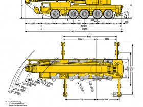 Габариты автокрана Liebherr 120 тонн