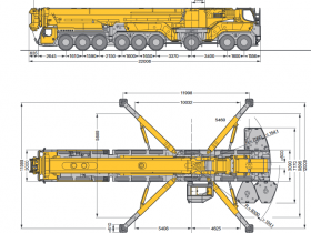 Габариты автокрана 750 тонн