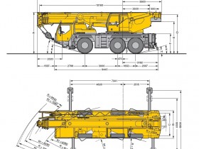 Габариты автокрана 55 тонн Liebherr LTM-1055