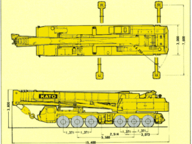 Габариты автокрана 80 тонн KATO NK-800